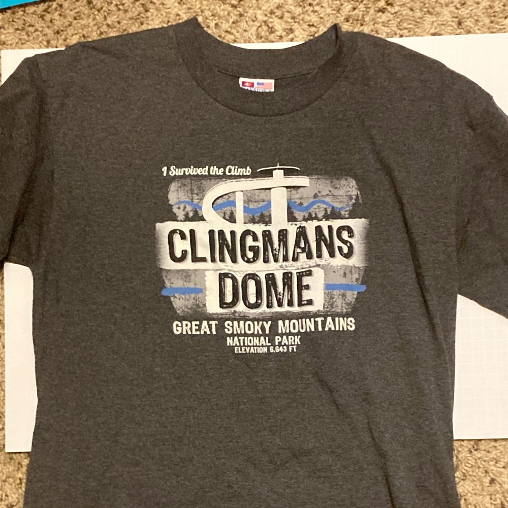 Bayside’s best“I survived the climb”clingmans dome great smoky mountains t-shirt